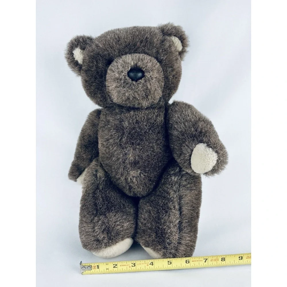 1986‎ Vintage Dakin Jointed Teddy Bear Brown Plush Furry Soft Stuffed Animal